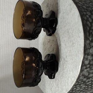 Madeira Franciscan Champagne Tall Sherbet Tiffin Glass Bowls